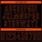 Fußball Custom Uniform Nadelstreifen Sublimation Jersey Schwarz Orange Mode Verblassen Fußball Custom Uniform Nadelstreifen Sublimation Jersey Schwarz Orange Mode Verblassen
