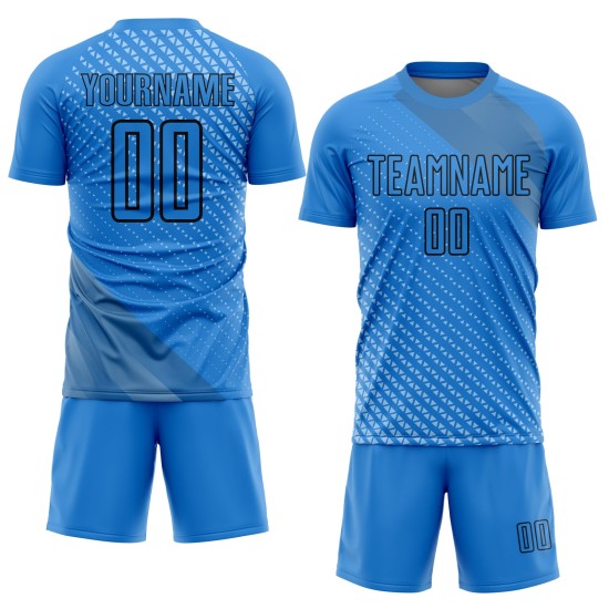 Lakes Shapes Geometric Custom Jersey Schwarz Uniform Blau Fußball Sublimation Lakes Shapes Geometric Custom Jersey Schwarz Uniform Blau Fußball Sublimation