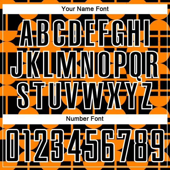 Uniform Schwarz Formen Orange-Weiß Sublimation Fußball Jersey Bay Geometrisch Benutzerdefinierte Uniform Schwarz Formen Orange-Weiß Sublimation Fußball Jersey Bay Geometrisch Benutzerdefinierte