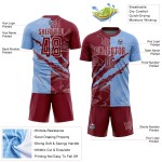 Muster Fußball Crimson-Light Blue Sublimation Scratch Uniform Jersey Graffiti Custom Muster Fußball Crimson-Light Blue Sublimation Scratch Uniform Jersey Graffiti Custom