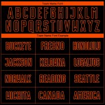 Fußball Custom Uniform Nadelstreifen Sublimation Jersey Schwarz Orange Mode Verblassen Fußball Custom Uniform Nadelstreifen Sublimation Jersey Schwarz Orange Mode Verblassen