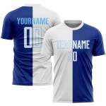 Split Jersey Blau Mode Sublimation Royal Uniform Weiß-Licht Fußball Custom Split Jersey Blau Mode Sublimation Royal Uniform Weiß-Licht Fußball Custom