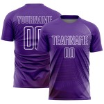 Lila Jersey Fußball Weiß Sublimation Linien Uniform Geometrisch Custom Lila Jersey Fußball Weiß Sublimation Linien Uniform Geometrisch Custom
