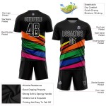 Jersey Grün Fußball Orange-Kelly Sublimation Uniform Schwarz Custom Jersey Grün Fußball Orange-Kelly Sublimation Uniform Schwarz Custom