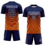 Marineblau-Weiß Sublimation Texas Custom Uniform Trikot Fußball Orange Marineblau-Weiß Sublimation Texas Custom Uniform Trikot Fußball Orange