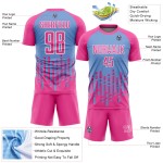 Wave Sublimation Light Uniform Rosa Fußballtrikot Blau-Weiß Custom Fluid Abstract Wave Sublimation Light Uniform Rosa Fußballtrikot Blau-Weiß Custom Fluid Abstract