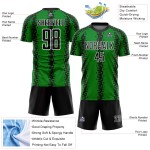 Uniform Schwarz-Weiß Geometrische Jersey Abstrakte Benutzerdefinierte Gras Grün Muster Sublimation Uniform Schwarz-Weiß Geometrische Jersey Abstrakte Benutzerdefinierte Gras Grün Muster Sublimation