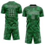 Uniform Jersey Grün Kelly Sublimation Formen Fußball Custom Weiß Geometrisch Uniform Jersey Grün Kelly Sublimation Formen Fußball Custom Weiß Geometrisch