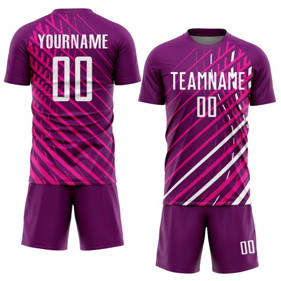 Benutzerdefinierte Fußball Weiß-Karmesinrot Trikot Sublimation Rosa Uniform Benutzerdefinierte Fußball Weiß-Karmesinrot Trikot Sublimation Rosa Uniform
