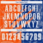 Sublimation Fußball Muster Graffiti Scratch Royal-Orange Custom Uniform Jersey Sublimation Fußball Muster Graffiti Scratch Royal-Orange Custom Uniform Jersey