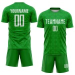 Grün Weiß Jersey Uniform Formen Gras Fußball Benutzerdefinierte Geometrische Sublimation Grün Weiß Jersey Uniform Formen Gras Fußball Benutzerdefinierte Geometrische Sublimation