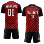 Sublimationstrikot Custom Soccer Weiß-Schwarz Uniform Rot Sublimationstrikot Custom Soccer Weiß-Schwarz Uniform Rot