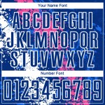 Benutzerdefinierte tropfende Sublimation Kunst rosa-weiß Jersey Fußball Royal Uniform Splatter Benutzerdefinierte tropfende Sublimation Kunst rosa-weiß Jersey Fußball Royal Uniform Splatter