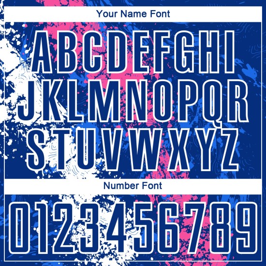 Benutzerdefinierte tropfende Sublimation Kunst rosa-weiß Jersey Fußball Royal Uniform Splatter Benutzerdefinierte tropfende Sublimation Kunst rosa-weiß Jersey Fußball Royal Uniform Splatter