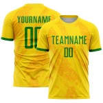 Sublimation Gras Gold Uniform Jersey Fußball Grün Custom Sublimation Gras Gold Uniform Jersey Fußball Grün Custom