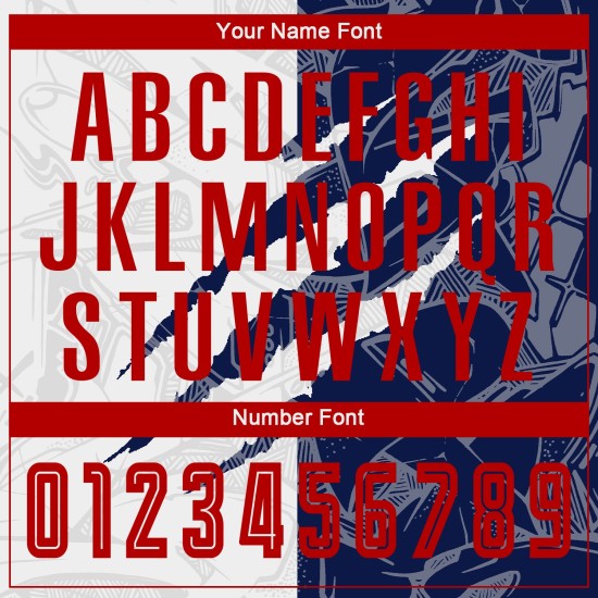Uniform Soccer Custom Graffiti Scratch Rot-Marine Muster Sublimation Jersey Uniform Soccer Custom Graffiti Scratch Rot-Marine Muster Sublimation Jersey