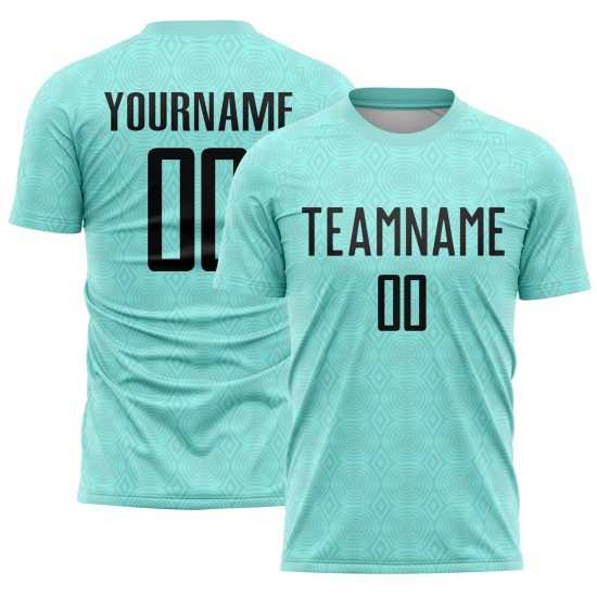 Eis Fußball Sublimation Geometrische Jersey Formen Benutzerdefinierte Schwarz Uniform Blau Eis Fußball Sublimation Geometrische Jersey Formen Benutzerdefinierte Schwarz Uniform Blau