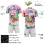 Jersey Uniform Custom Krawatte Weiß-Rosa Dye Sublimation Fußball Jersey Uniform Custom Krawatte Weiß-Rosa Dye Sublimation Fußball