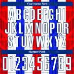 Uniform Sublimation Fußball Weiß Custom Jersey Weiß-Royal Uniform Sublimation Fußball Weiß Custom Jersey Weiß-Royal