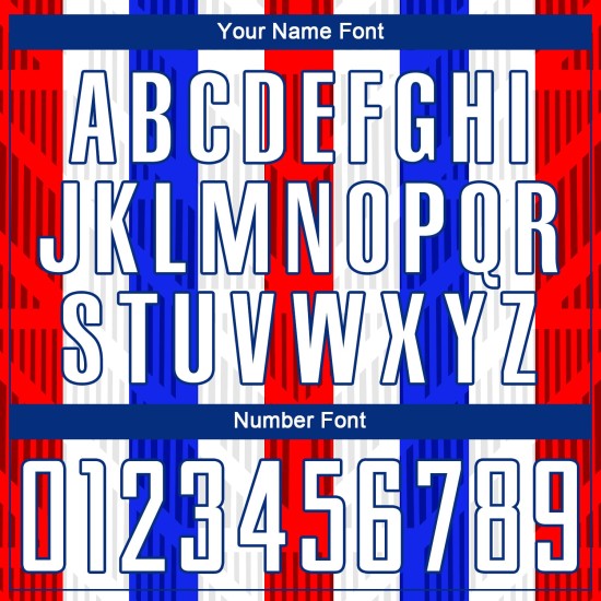 Uniform Sublimation Fußball Weiß Custom Jersey Weiß-Royal Uniform Sublimation Fußball Weiß Custom Jersey Weiß-Royal