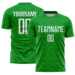 Grün Weiß Jersey Uniform Formen Gras Fußball Benutzerdefinierte Geometrische Sublimation Grün Weiß Jersey Uniform Formen Gras Fußball Benutzerdefinierte Geometrische Sublimation