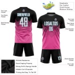 Jersey Schwarz-Licht Quadrat Uniform Form Blau Custom Gradient Sublimation Fußball Rosa Jersey Schwarz-Licht Quadrat Uniform Form Blau Custom Gradient Sublimation Fußball Rosa