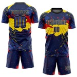 Fußballfigur Trikot Sublimation Custom Royal-Gold Uniform Fußballfigur Trikot Sublimation Custom Royal-Gold Uniform