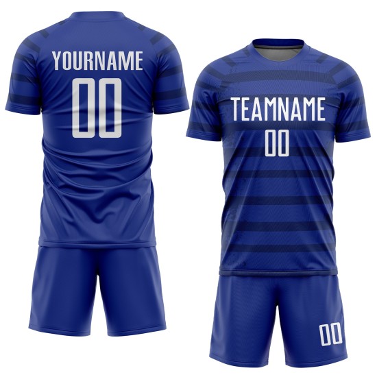 Uniform Soccer Royal Custom Sublimation Weiß-Marineblaues Trikot Uniform Soccer Royal Custom Sublimation Weiß-Marineblaues Trikot