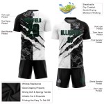 Scratch Sublimation Uniform Jersey Grün Graffiti Fußball Muster Schwarz-Kelly Custom Scratch Sublimation Uniform Jersey Grün Graffiti Fußball Muster Schwarz-Kelly Custom