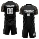 Fußball Schwarz Custom Uniform Jersey Sublimation Weiß-Camo Fußball Schwarz Custom Uniform Jersey Sublimation Weiß-Camo