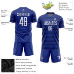 Uniform Soccer Royal Custom Sublimation Weiß-Marineblaues Trikot Uniform Soccer Royal Custom Sublimation Weiß-Marineblaues Trikot