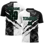 Scratch Sublimation Uniform Jersey Grün Graffiti Fußball Muster Schwarz-Kelly Custom Scratch Sublimation Uniform Jersey Grün Graffiti Fußball Muster Schwarz-Kelly Custom