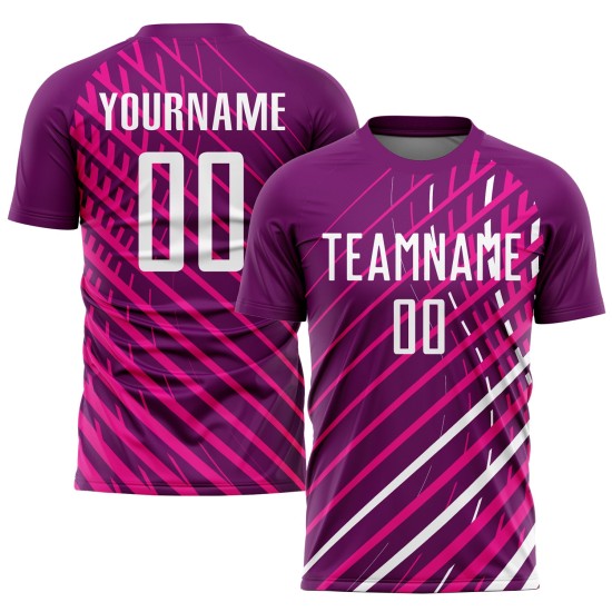 Benutzerdefinierte Fußball Weiß-Karmesinrot Trikot Sublimation Rosa Uniform Benutzerdefinierte Fußball Weiß-Karmesinrot Trikot Sublimation Rosa Uniform