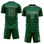 Benutzerdefinierte Weiße Linien Grün Jersey Sublimation Uniform Fußball Benutzerdefinierte Weiße Linien Grün Jersey Sublimation Uniform Fußball