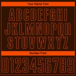 Jersey Mode Braun Benutzerdefinierte Verblassen Sublimation Uniform Fußball Orange Nadelstreifen Jersey Mode Braun Benutzerdefinierte Verblassen Sublimation Uniform Fußball Orange Nadelstreifen