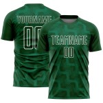 Benutzerdefinierte Weiße Linien Grün Jersey Sublimation Uniform Fußball Benutzerdefinierte Weiße Linien Grün Jersey Sublimation Uniform Fußball