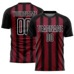 Jersey Schwarz Linie Purpur-Weiß Uniform Fußball Sublimation Custom Jersey Schwarz Linie Purpur-Weiß Uniform Fußball Sublimation Custom