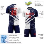 Uniform Soccer Custom Graffiti Scratch Rot-Marine Muster Sublimation Jersey Uniform Soccer Custom Graffiti Scratch Rot-Marine Muster Sublimation Jersey
