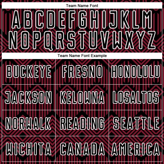 Crimson Geometric Sublimation Shapes Schwarz-Weiß Custom Uniform Abstraktes Fußballtrikot Crimson Geometric Sublimation Shapes Schwarz-Weiß Custom Uniform Abstraktes Fußballtrikot