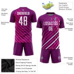 Benutzerdefinierte Fußball Weiß-Karmesinrot Trikot Sublimation Rosa Uniform Benutzerdefinierte Fußball Weiß-Karmesinrot Trikot Sublimation Rosa Uniform