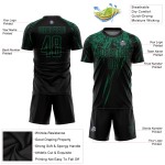 Sublimation Schwarz Trikot Grün Uniform Fußball Kelly Custom Sublimation Schwarz Trikot Grün Uniform Fußball Kelly Custom