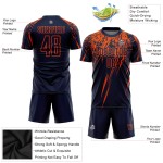 Orange Trikot Fußball Custom Uniform Navy Sublimation Orange Trikot Fußball Custom Uniform Navy Sublimation