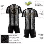Uniform Fußballtrikot Gold Sublimation Custom Schwarz-Altschwarz Uniform Fußballtrikot Gold Sublimation Custom Schwarz-Altschwarz