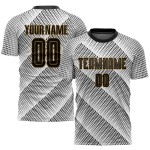 Benutzerdefinierte schwarz-alte Uniform Gold Fußball weiß Sublimation Jersey Benutzerdefinierte schwarz-alte Uniform Gold Fußball weiß Sublimation Jersey