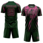 Trikot Sublimation Grün Uniform Fußball Benutzerdefinierte Rosa Trikot Sublimation Grün Uniform Fußball Benutzerdefinierte Rosa