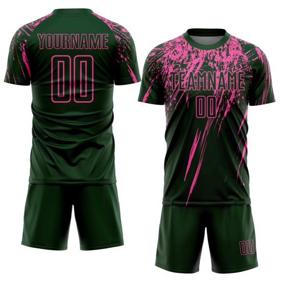 Trikot Sublimation Grün Uniform Fußball Benutzerdefinierte Rosa Trikot Sublimation Grün Uniform Fußball Benutzerdefinierte Rosa