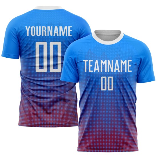 Benutzerdefinierte weiß-rote Uniform Royal Jersey Sublimation Fußball Benutzerdefinierte weiß-rote Uniform Royal Jersey Sublimation Fußball