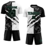 Scratch Sublimation Uniform Jersey Grün Graffiti Fußball Muster Schwarz-Kelly Custom Scratch Sublimation Uniform Jersey Grün Graffiti Fußball Muster Schwarz-Kelly Custom