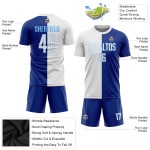 Split Jersey Blau Mode Sublimation Royal Uniform Weiß-Licht Fußball Custom Split Jersey Blau Mode Sublimation Royal Uniform Weiß-Licht Fußball Custom