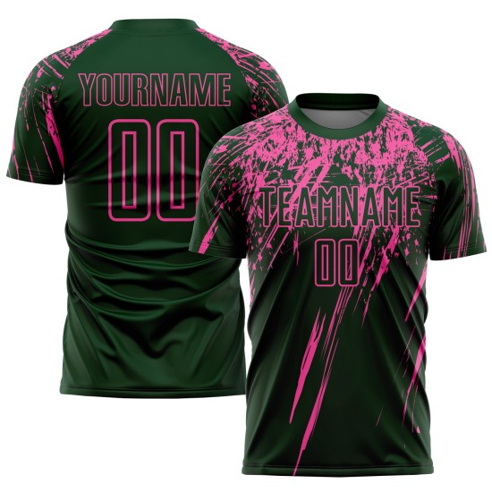 Trikot Sublimation Grün Uniform Fußball Benutzerdefinierte Rosa Trikot Sublimation Grün Uniform Fußball Benutzerdefinierte Rosa